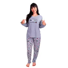 EMPIJAMADAS - Pijama mujer pantalon largo y camisa manga larga