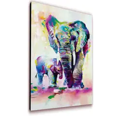 ART INDUSTRY - Cuadro 50x30cms Tipo Oleo Elefante3 Decorativo