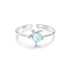 ALHAJAS - Anillo Ajustable Para Mujer Tortuga Fabricado En Plata 925