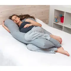 GENERICO - Almohada Cuerpo Entero para Embarazo y Lactancia Gris