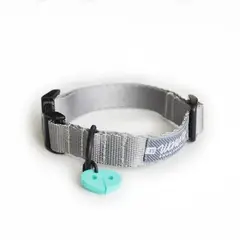 WAWAW - Collar para perro talla XL unicolor gris