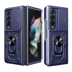 GENERICO - Funda Case Protector Cámara Slider Compatible Samsung Z Fold 4 Azul