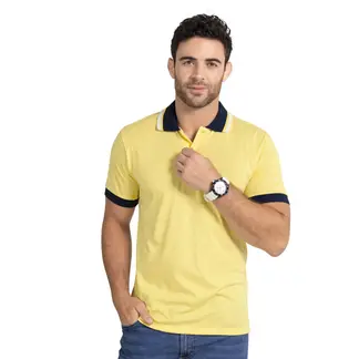 MARKETING PERSONAL - Polo Hombre Amarillo Pastel Mp 96612