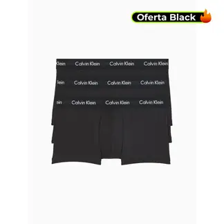 CALVIN KLEIN - 3 Pack De Boxer Negros Low Rise Trunk En Algodón