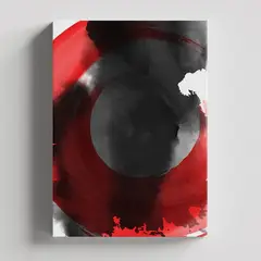 TAYRONA STORE - Cuadros Retablo Blanco Negro y Rojo 018 - 35x50cm