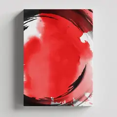 TAYRONA STORE - Cuadros Retablo Blanco Negro y Rojo 019 - 35x50cm