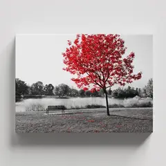 TAYRONA STORE - Cuadros Retablo Blanco Negro y Rojo 041 - 50x35cm