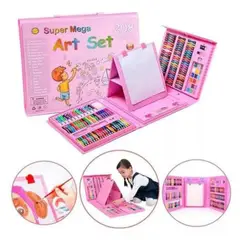 GENERICO - Set Kit Arte Niños Maleta Crayon Acuarela Plumon 208 Piezas