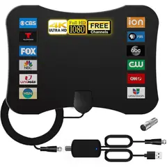 GENERICO - Antena De Tv Digital Hdtv 4k 1080p Interiores Tdt 0382