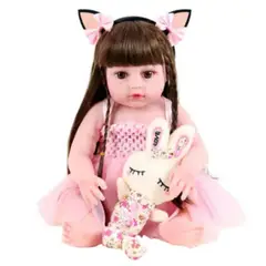 GENERICO - Muñeca Reborn Realista Silicona Completa 55cms Con Sonidos