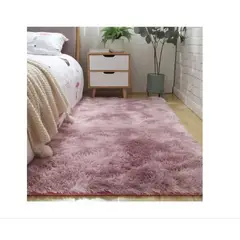 GENERICO - Tapete Alfombra Peluda Rosa 200x150