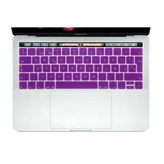 GENERICO - Protector de Teclado en Silicona Para Macbook Pro 13 Touchbar - Morado