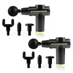 STYLE STARS - Combo Dos Pistolas masajeadoras de percusión portátil 6Vel Negro
