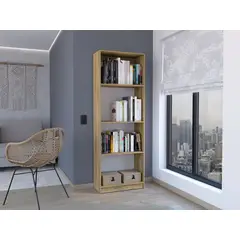 RTA MUEBLES - Estante Biblioteca Home Macadamia Blanco EMB 9585 RTA