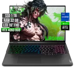 LENOVO - LEGION PRO INTEL CORE I9-14900HX RTX 4060 8GB SSD 1TB RAM 32GB LED 16" FHD 165Hz