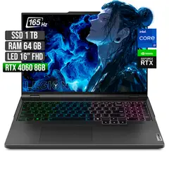 LENOVO - LEGION PRO INTEL CORE I9-14900HX RTX 4060 8GB SSD 1TB RAM 64GB LED 16" FHD 165Hz