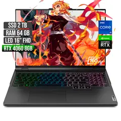 LENOVO - LEGION PRO INTEL CORE I9-14900HX RTX 4060 8GB SSD 2TB RAM 64GB LED 16" FHD 165Hz