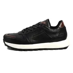 VIAR - Tenis en Cuero Para Hombre Cooper Negro