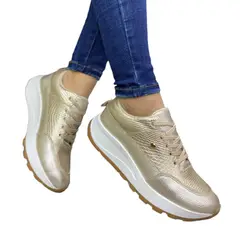 EVEGONZ - Tenis Deportivo en Cuero Calzado Alice de Moda Femenina