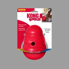 KONG COMPANY - KONG Wobbler - Dispensador de Snacks y Comida talla SM