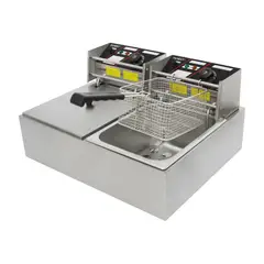 SANKEY - Freidora de Aceite Profesional Acero Inoxidable de 20 Litros