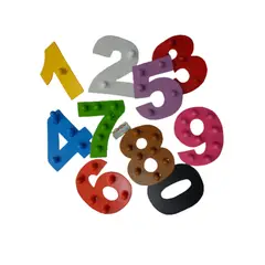 MAFEGO - Paquete de Números Del 0 Al 9 Con Pines En Madera