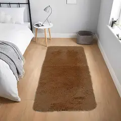 MITAPETE COM - Tapete Alfombra Pie De Cama Peludo 60 X 110 cms Dorado