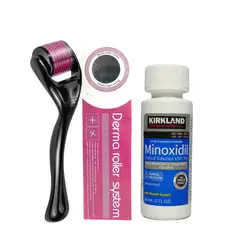 SIGNATURE - Kit Minoxidil Kirkland 5 % + Dermaroller 05 mm Barba más densa