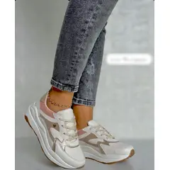 EVEGONZ - Tenis en Cuero Noa Blanco Zapato Mujer Casual