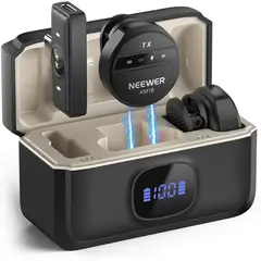 NEEWER - Micrófono de Solapa Inalámbrico KM18 con Estuche De Carga