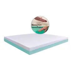 TECHCONFORT - Sobrecolchon Topper Dual Memory Foam Viscoenergética 120x190x7 cm