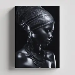 TAYRONA STORE - Cuadros Retablo Mujeres Africanas en Negro 028 - 35x50cm