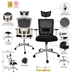MUEBLESYA - Silla De Escritorio y Oficina San Agustin Marco Blanco