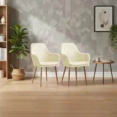 DIMATEX LEON - Silla Decorativa Mueble Sala Comedor Dormitorio Refadela Crudo