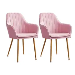 DIMATEX LEON - Set X2 Sillas Decorativas Sala Comedor Dormitorio Refadela Rosa