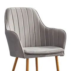 DIMATEX LEON - Set X2 Sillas Decorativas Sala Comedor Dormitorio Refadela Gris