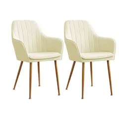 DIMATEX LEON - Set X2 Sillas Decorativas Sala Comedor Dormitorio Refadela Crudo