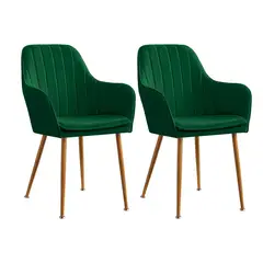 DIMATEX LEON - Set X2 Sillas Decorativas Sala Comedor Dormitorio Refadela Verde
