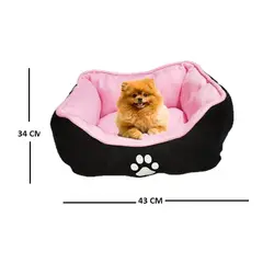 GENERICO - Cama Pequeña color rosado Doble Faz Para perros y gatos