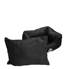 GENERICO - Cama Mediana COLOR GRIS CONCojin Lavable Para Perros Y Gatos