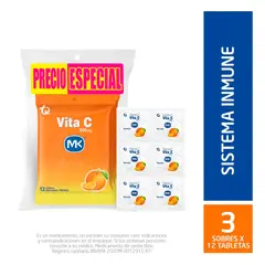 MK - Oferta Vita C 500Mg Naranja X 12 Tabletas Pague 2 Lleve 3