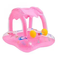 MUNDO BEBE - FLOTADOR BEBE NIÑA CON TECHO SONAJERO