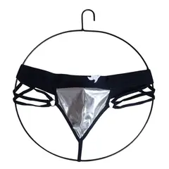 DISTRISEX - Tanga Suspensorio Plateado para hombre 010