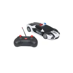 JUGUETELANDIA - CARRO POLICIA RACING RC PILAS CAJA
