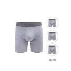 SANTANA - Combo X4 Bóxer Largo Niño Gris Claro