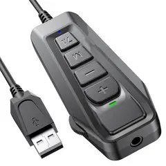 GENERICO - Tarjeta De Sonido Usb Gamer 7.1 Inwa Control De Volumen Mute