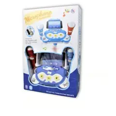 GENERICO - Karaoke doble microfono juguete luces y sonidos mp3 niños