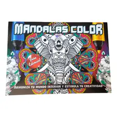 GENERICO - Cartilla Para Colorear Pintar Mandalas Grande