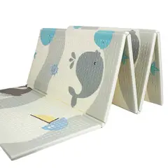 BEBESIT - Tapete de Juego Bebe Gateo Plegable Doble faz 200x180x1 Cm