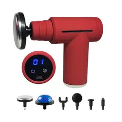GENERAL - Masajeador Massage Gun DS-882 Calor Y Frio Rojo